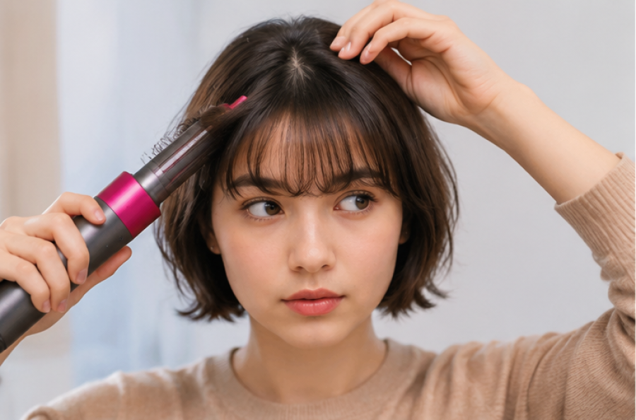 چگونه به موی چتری حالت دهیم